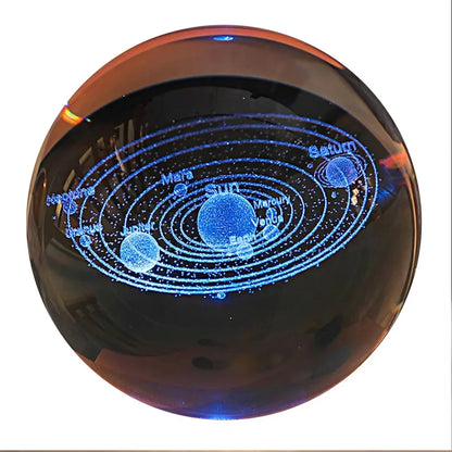 3D Crystal Galaxy Night Light – Planetary Crystal Ball Lamp for Home Décor & Gifts