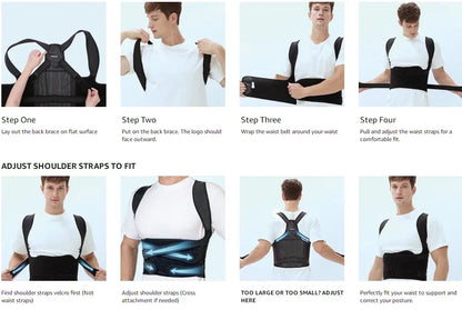 Posture Corrector & Back Brace – Scoliosis and Hunchback Correction for Men & Women