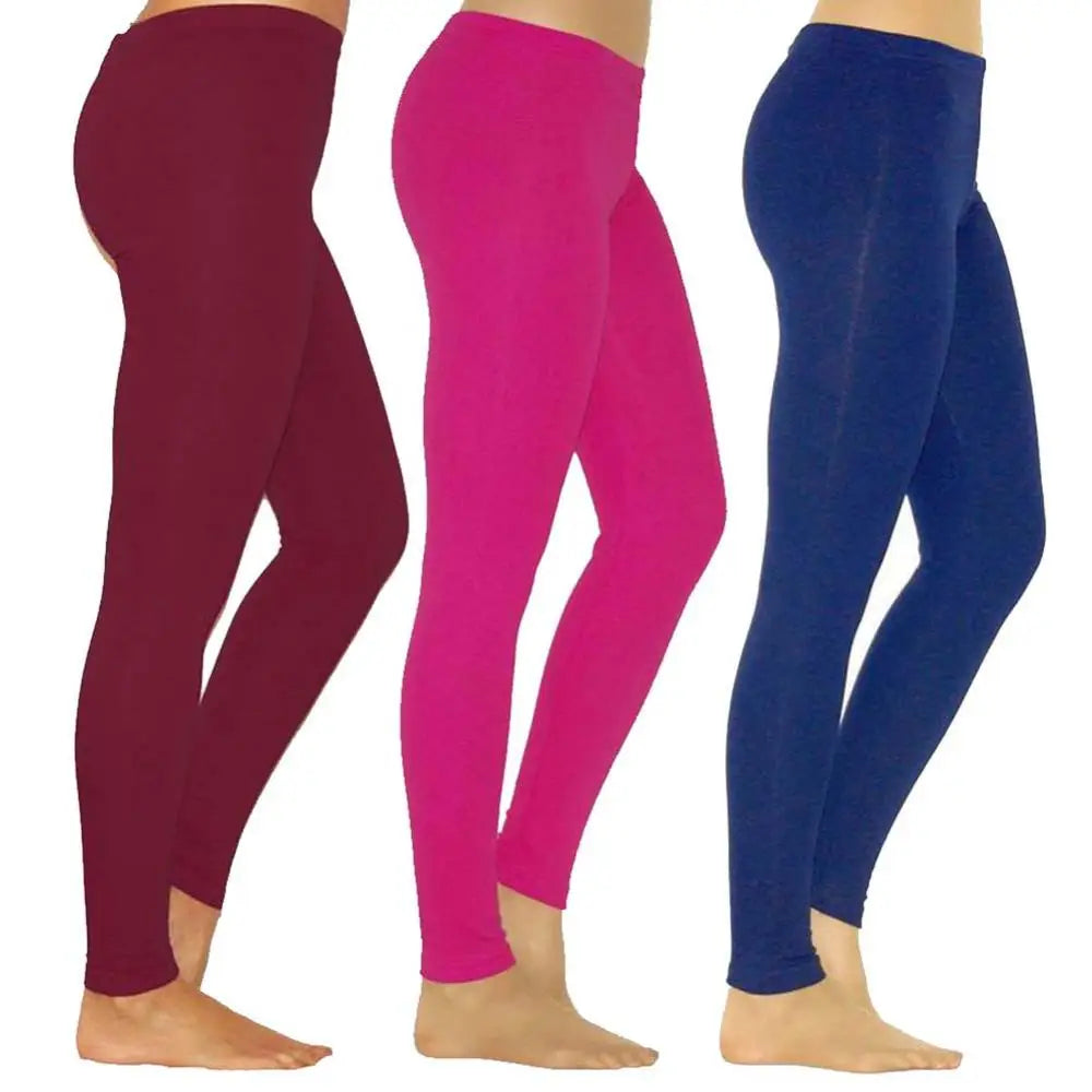 High-Waist Stretchy Slim Leggings – Essential Solid Color Casual Fit - Pals Moda