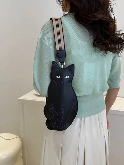 Cute Cat-Shaped Crossbody Bag – Adjustable, Waterproof, and Perfect for Cat Lovers