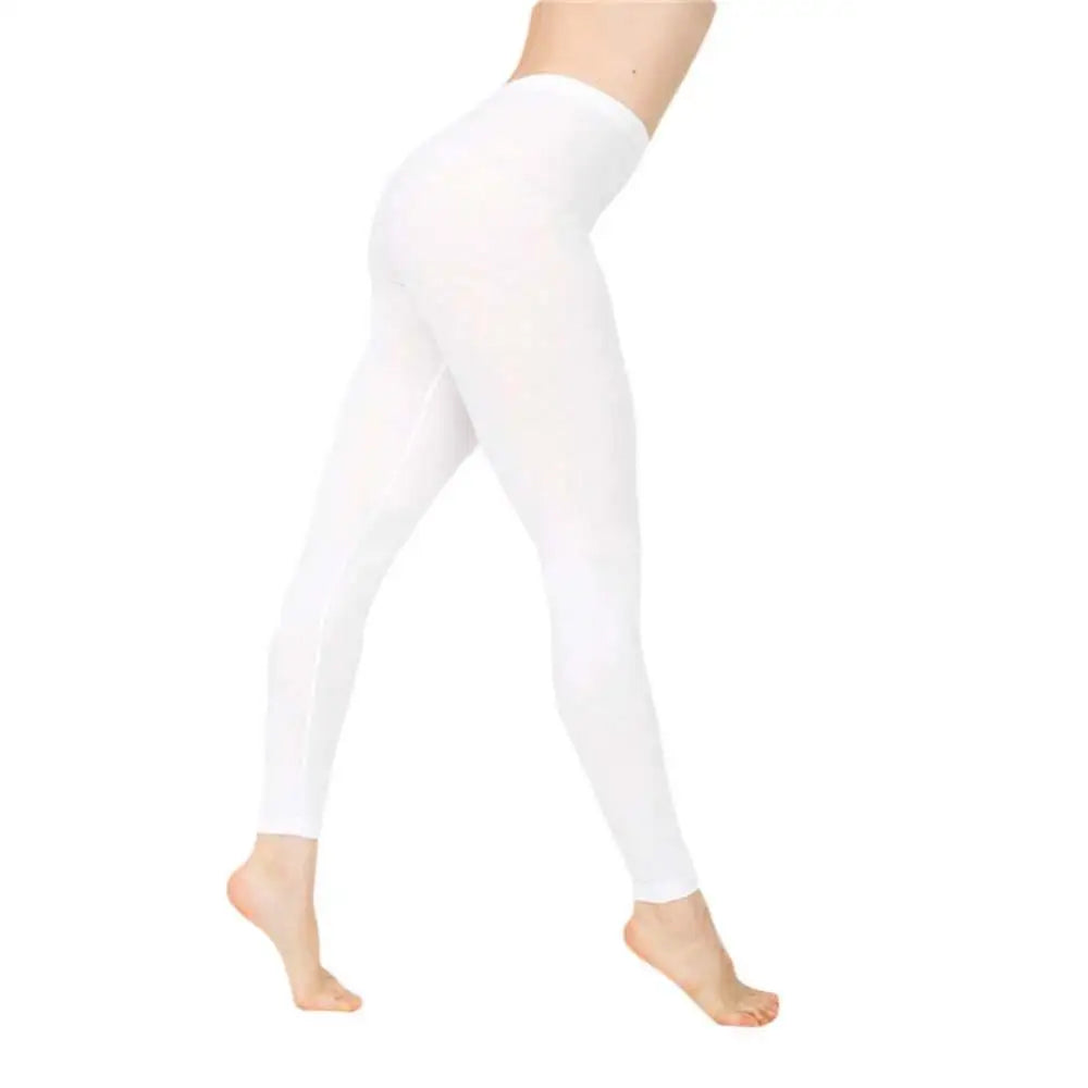 High-Waist Stretchy Slim Leggings – Essential Solid Color Casual Fit - Pals Moda