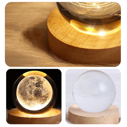 Galactic Glow: 3D Crystal Planetary Night Light – Captivating Decor with Astronomical Charm