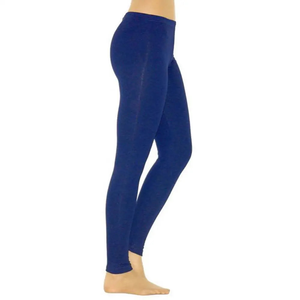 High-Waist Stretchy Slim Leggings – Essential Solid Color Casual Fit - Pals Moda