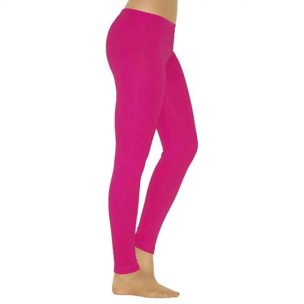 High-Waist Stretchy Slim Leggings – Essential Solid Color Casual Fit - Pals Moda