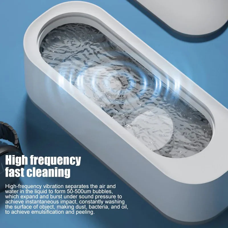 Portable Ultrasonic Cleaner – Sparkling Clean Jewelry, Eyeglasses & More in Minutes!