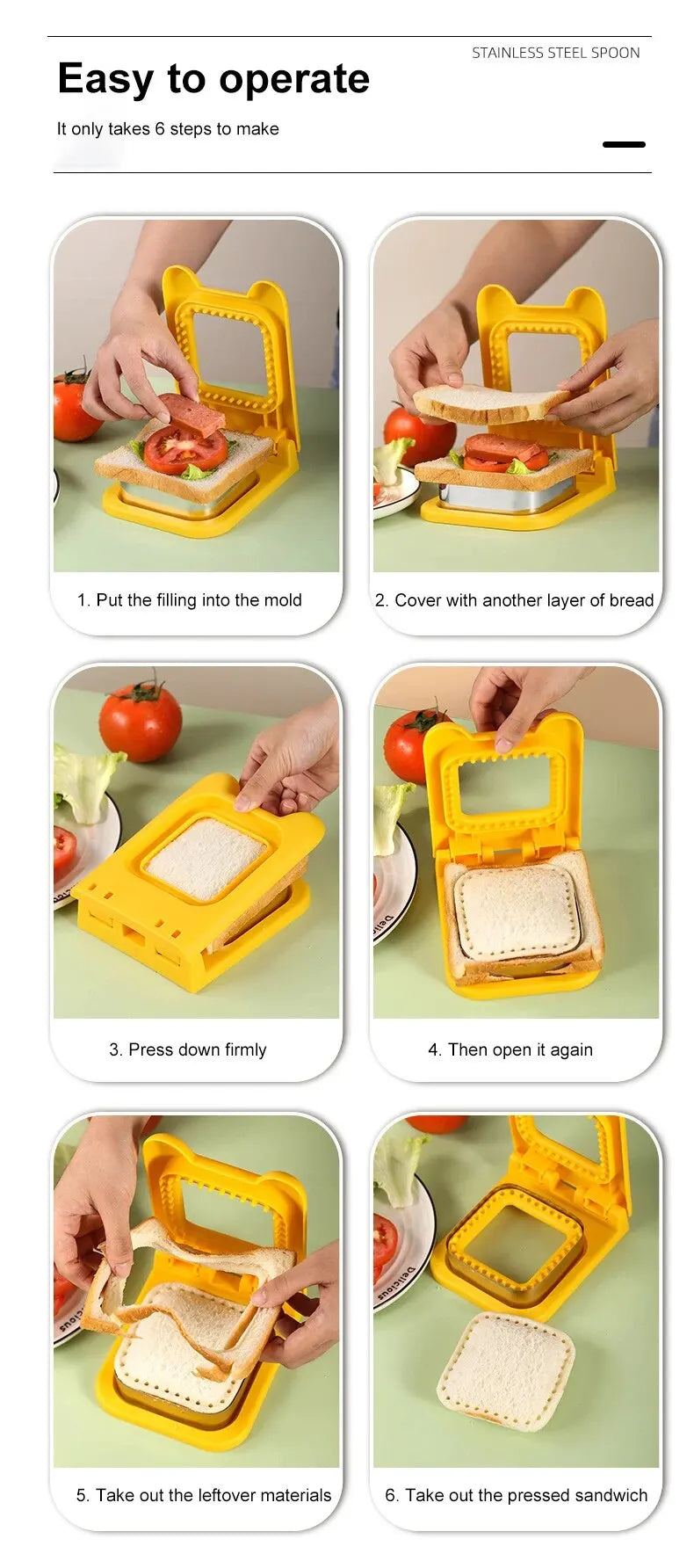 Pro Pocket Sandwich Cutter – Create Perfect Sandwiches and Toast Pockets Effortlessly