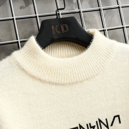 Winter Cashmere Sweater - Men’s Harajuku-Inspired Thick Turtleneck Pullover for Ultimate Warmth and Sophistication