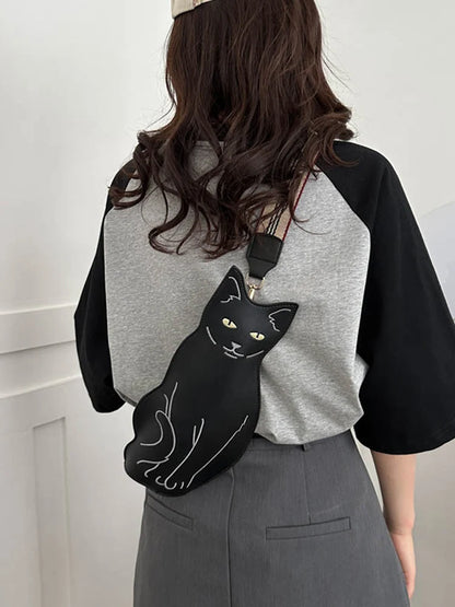 Cute Cat-Shaped Crossbody Bag – Adjustable, Waterproof, and Perfect for Cat Lovers