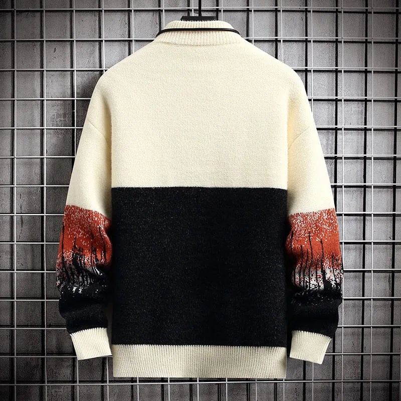 Winter Cashmere Sweater - Men’s Harajuku-Inspired Thick Turtleneck Pullover for Ultimate Warmth and Sophistication