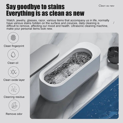 Portable Ultrasonic Cleaner – Sparkling Clean Jewelry, Eyeglasses & More in Minutes!