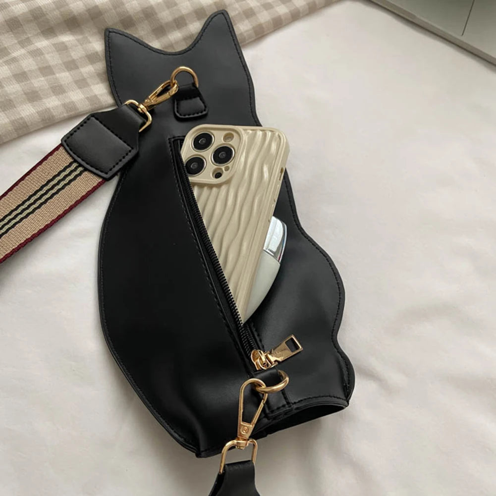 Cute Cat-Shaped Crossbody Bag – Adjustable, Waterproof, and Perfect for Cat Lovers