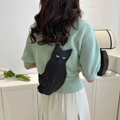 Cute Cat-Shaped Crossbody Bag – Adjustable, Waterproof, and Perfect for Cat Lovers