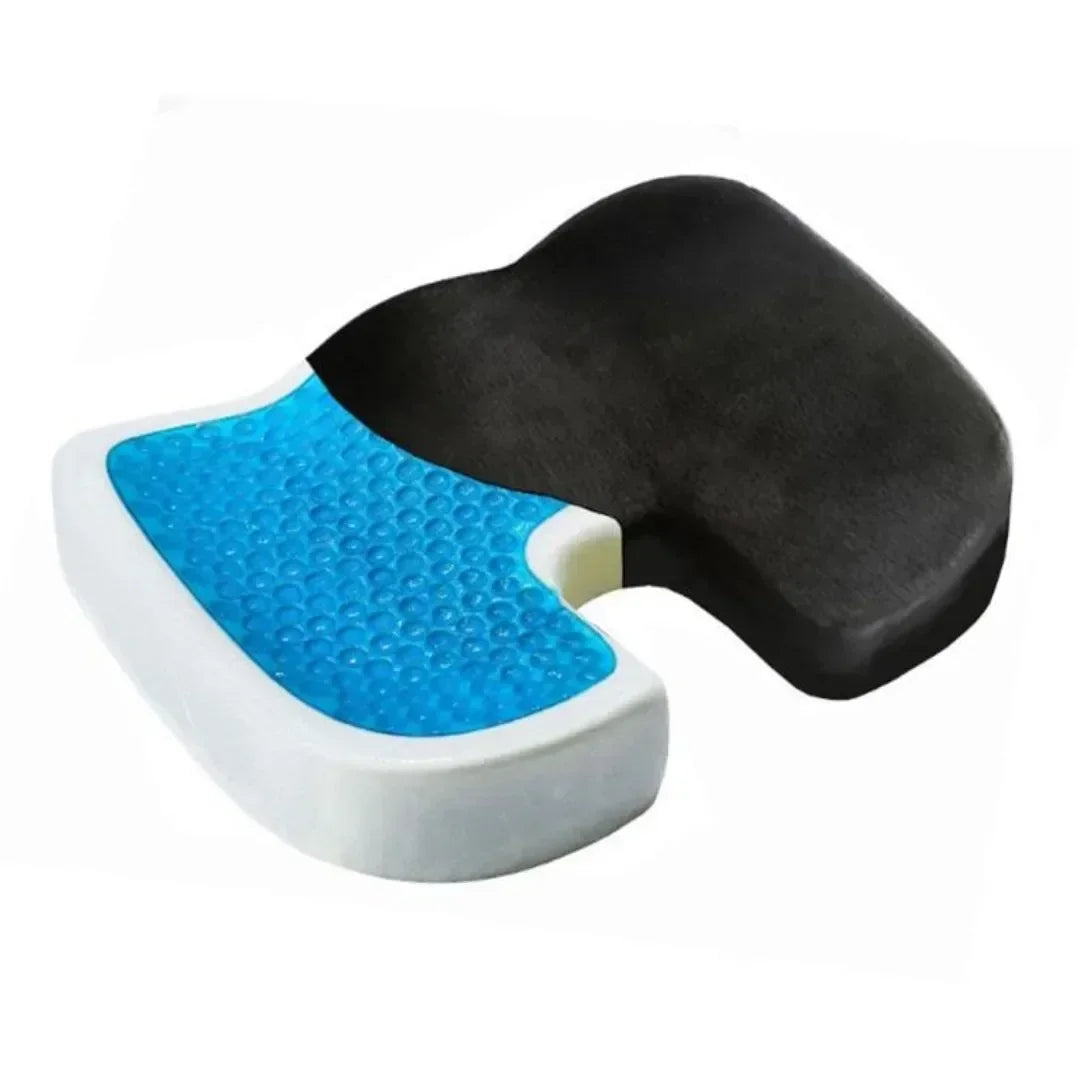 Ergonomic Memory Foam Seat Cushion with Cooling Gel – Tailbone & Back Support for Office, Car, and Gaming Chairs