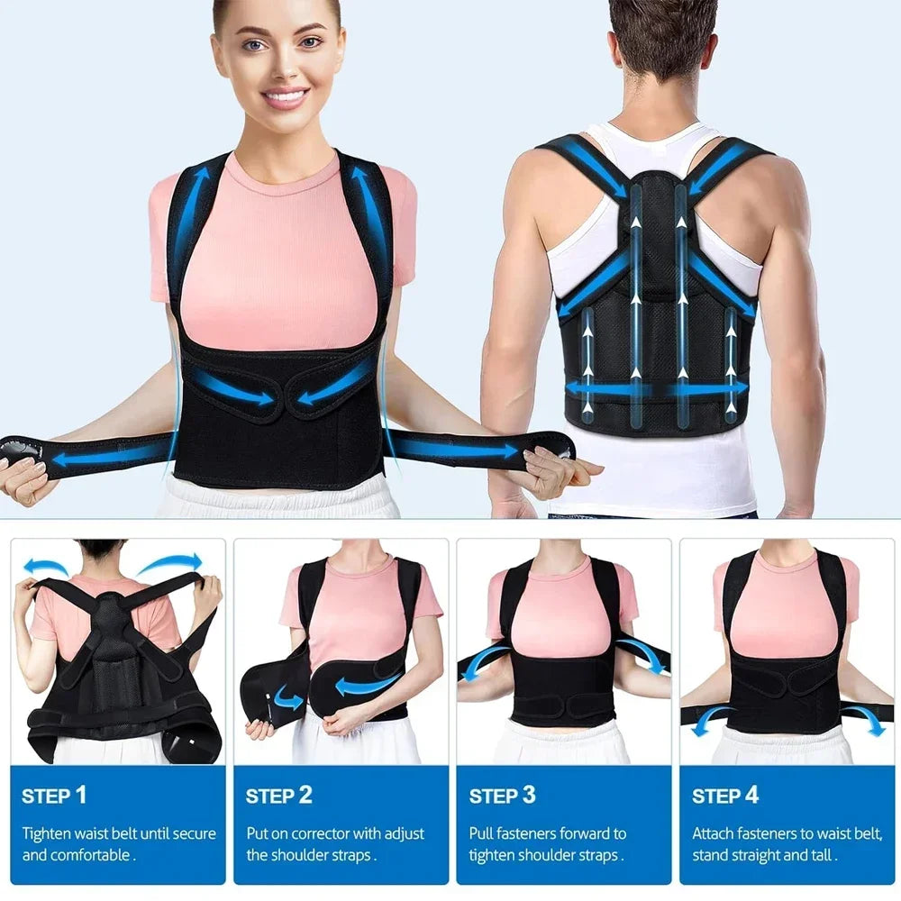 Posture Corrector & Back Brace – Scoliosis and Hunchback Correction for Men & Women